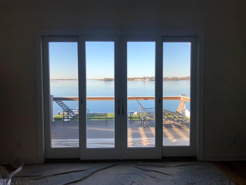 4 Panel patio door in Norwalk overlooking the ocean